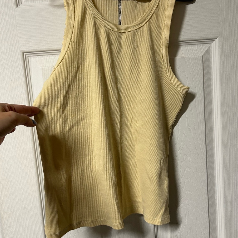 We The Free Light Yellow Tank Top